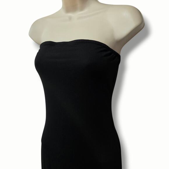 SHEIN Women’s Black Strapless Flared Jumpsuit XS – Stretchy Polyester Spandex - Picture 3 of 9